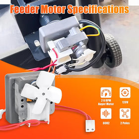 GRISUN motor installation with hopper removed conveys easy plug-and-play replacement.