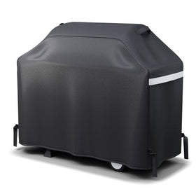 GRISUN 55-inch grill cover fits wide grills for a snug, weatherproof fit.