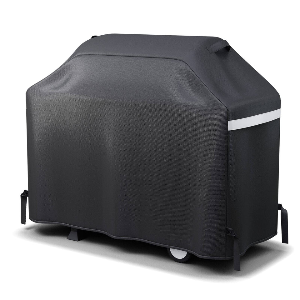 GRISUN 55-inch grill cover fits wide grills for a snug, weatherproof fit.