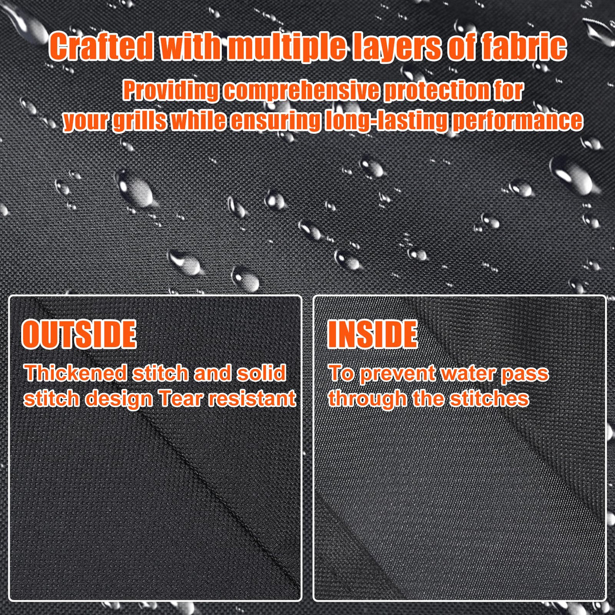 Grisun cover with reinforced stitching for anti tear performance and longevity.