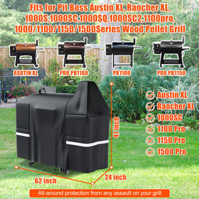 Grisun grill cover for Rancher XL with waterproof material and fade resistant durability.