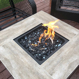 GRISUN Onyx Black glass rocks resist heat and fading for lasting sparkle