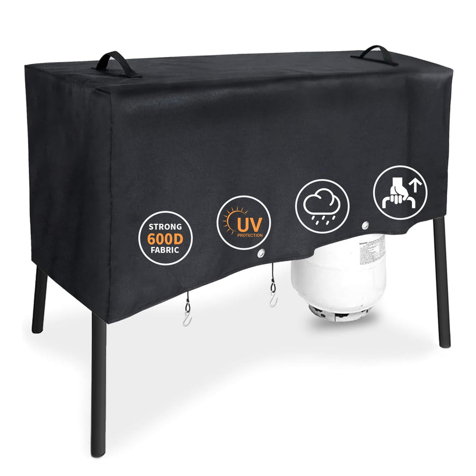 GRISUN patio cover for Camp Chef 3-burner stove shields from rain and sun