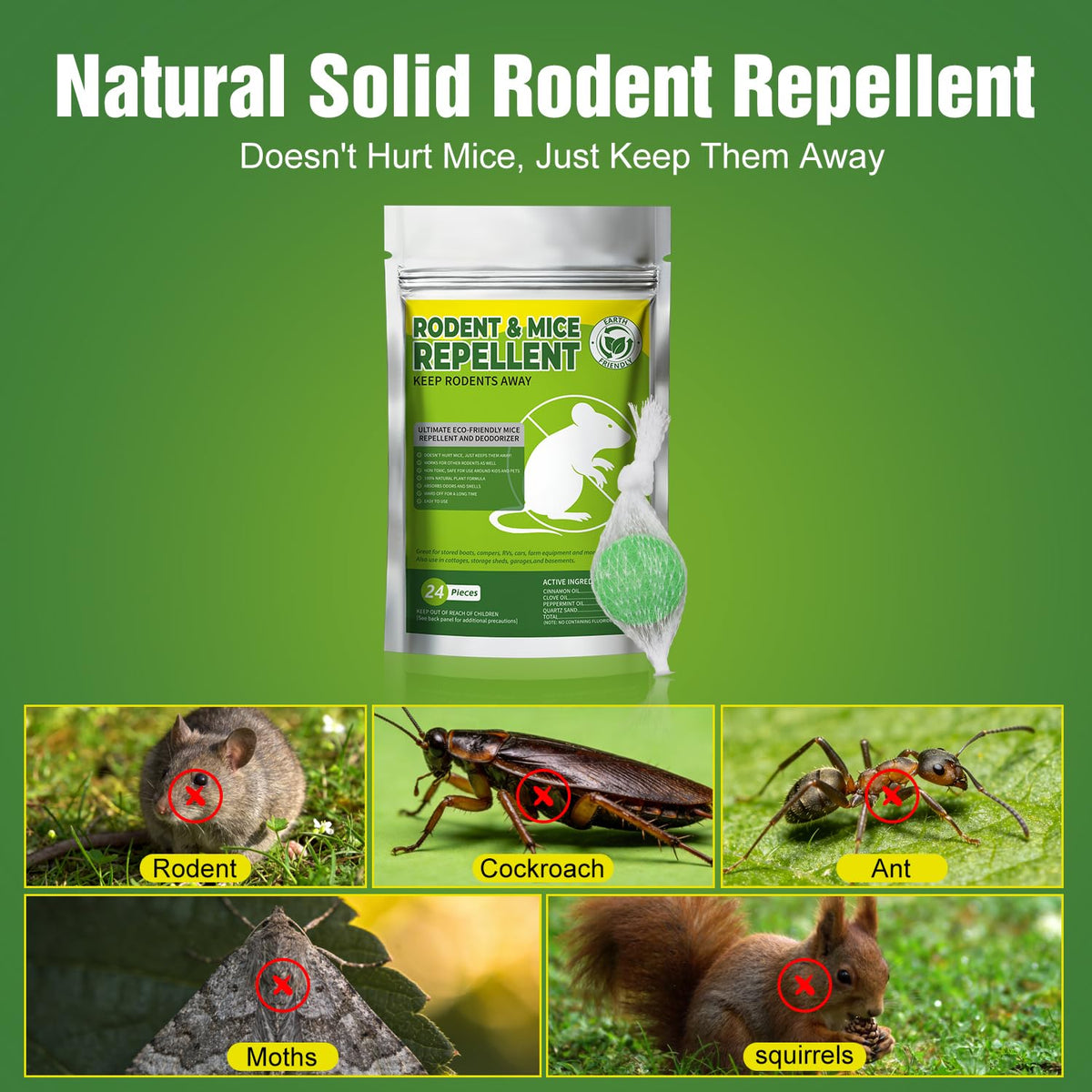 GRLEP moth-ball scent release shows long-lasting pest deterrence.