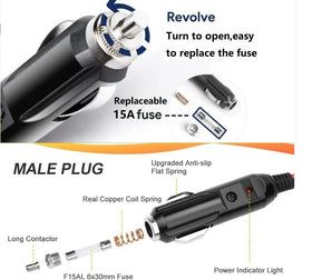 GRNPOWCN 12–24V DC input supports cars, RVs, boats.