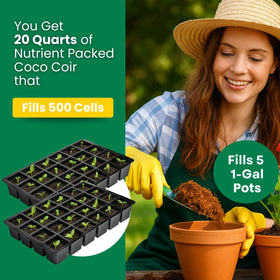 Gro-Med Coco Coir enriched with NPK supports strong seedling starts.