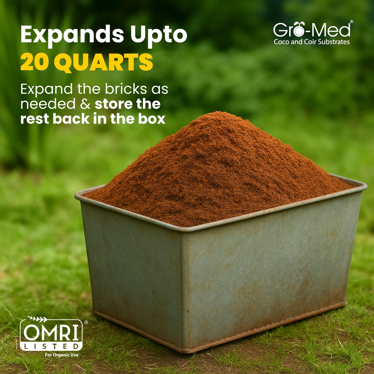 Gro-Med Coco Coir promotes faster germination and robust seedlings.