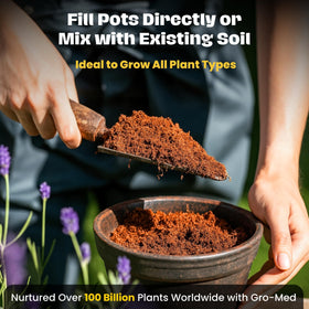 Gro-Med Coco Coir ideal potting soil for indoor and outdoor use.