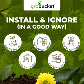 GroBucket portable system ideal for indoor and outdoor gardening.