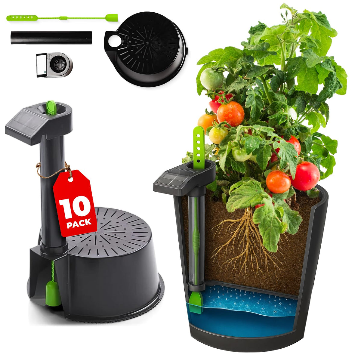 GroBucket self-watering insert transforms a 5-gallon bucket into a simple planter.