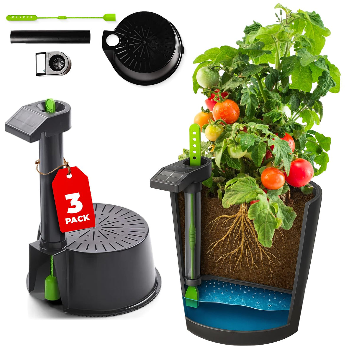GroBucket self-watering insert fits a 5-gallon bucket for effortless indoor or outdoor gardening.
