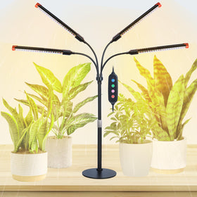GroCruiser 4Head tabletop grow light, front view, ideal for indoor plant setups.