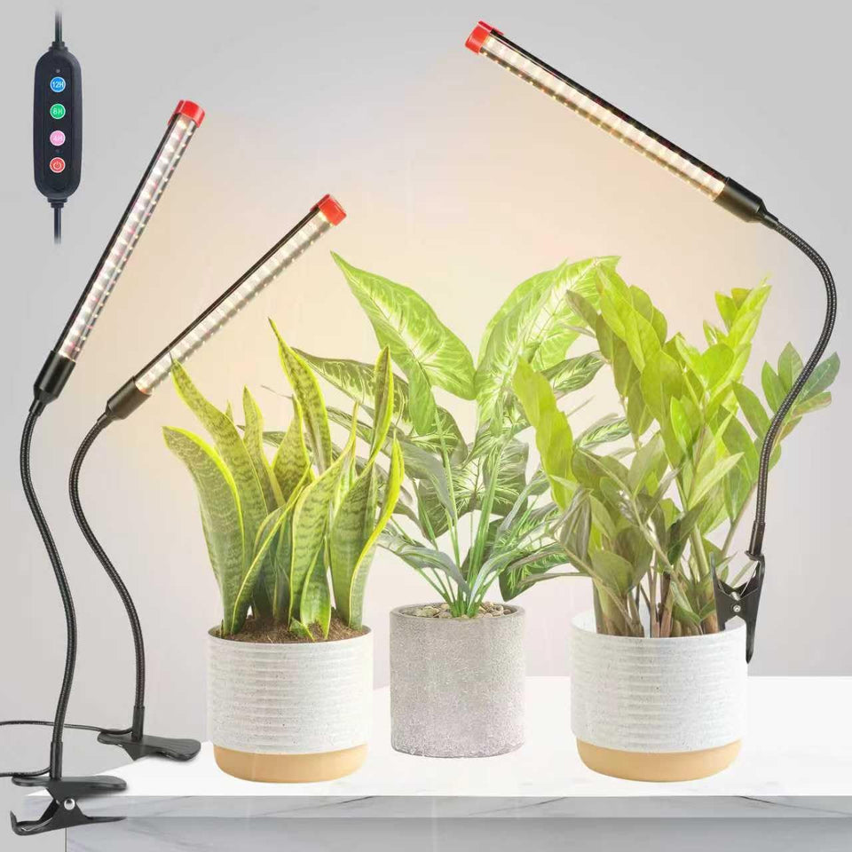 GroCruiser clip light attached to a desk for indoor plants