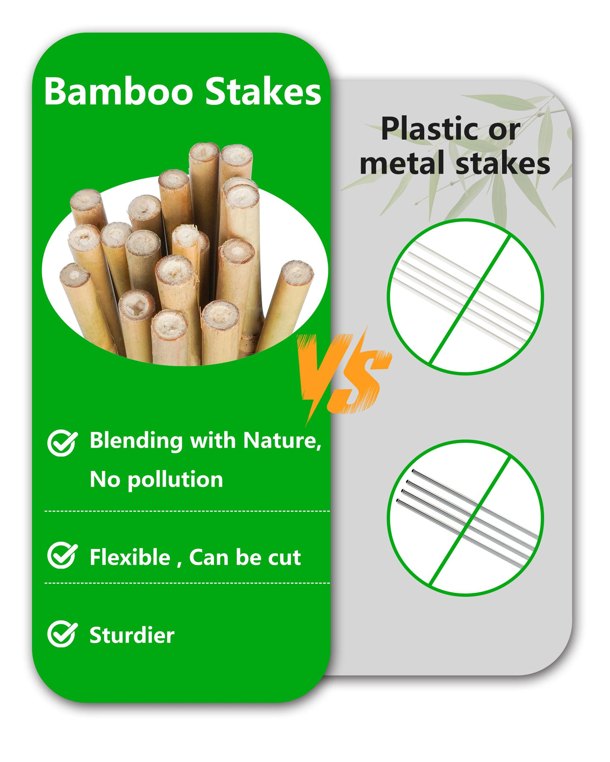 Groovboo 30pcs bamboo stakes bundle ready to deploy in your garden