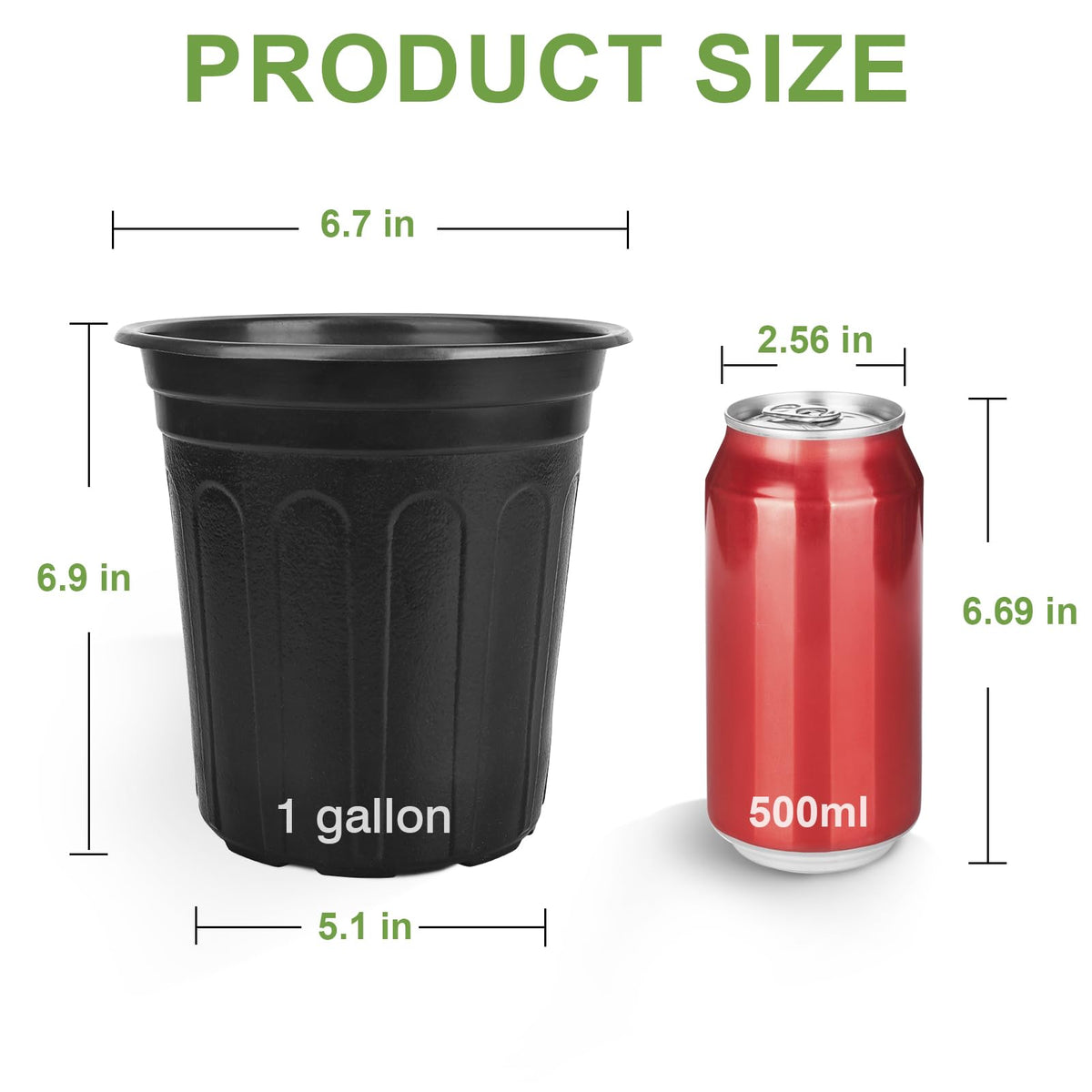 GroTheory 6-7-inch plastic pots with drainage support healthy water management.
