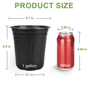 GroTheory 6-7-inch plastic pots with drainage support healthy water management.