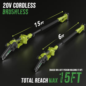 Grovecraft mini chainsaw in ground-level use for precise pruning
