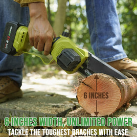 Grovecraft pole saw with detachable extension pole for versatile pruning