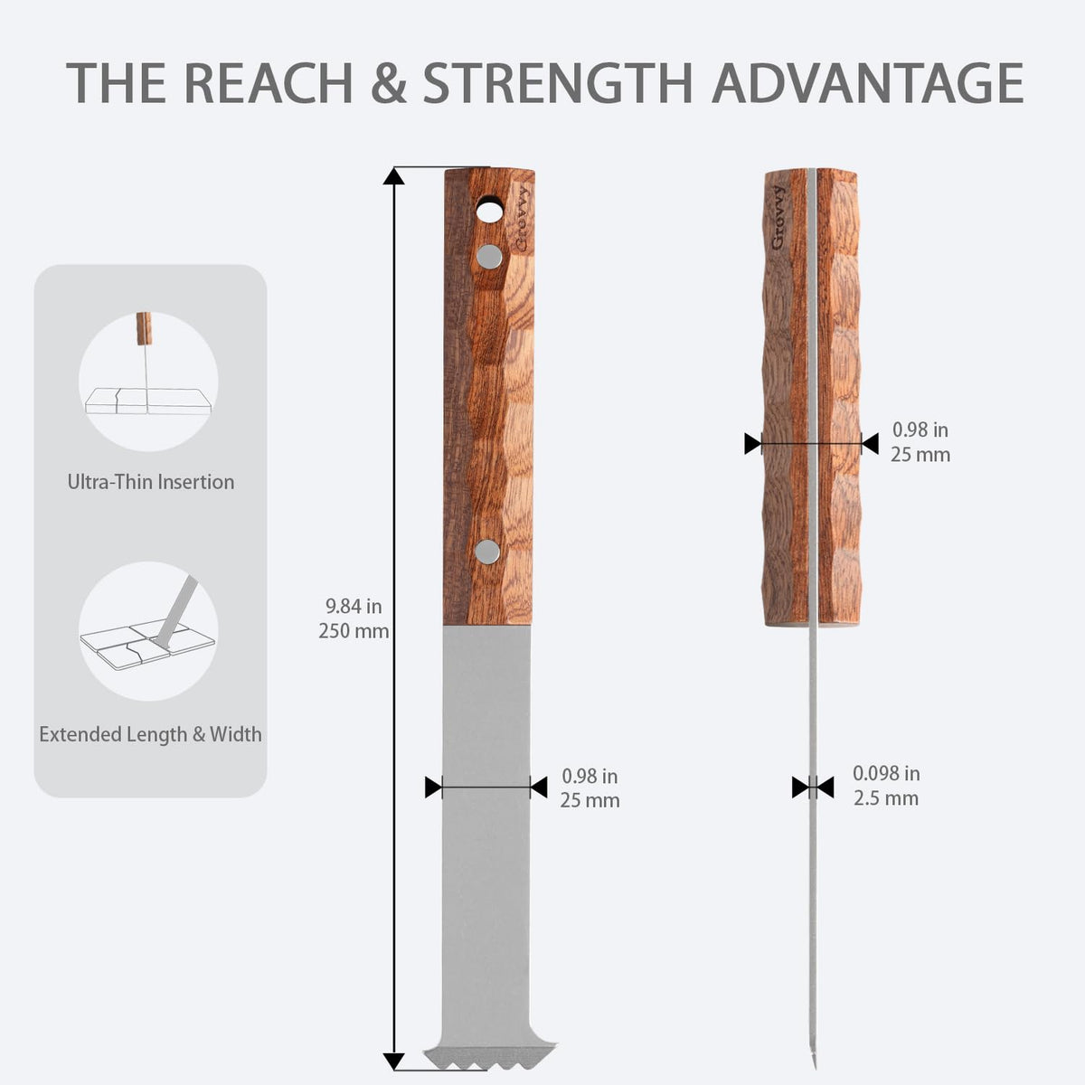 Grovvy paver extractor supports patio repairs with a secure five-tooth grip.