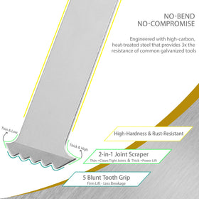 Grovvy paver lifter with five-tooth grip enables safe, controlled paver removal.