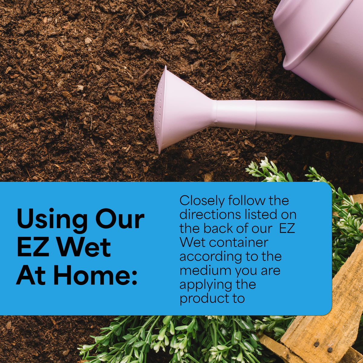 Root-zone use of Grow More EZ Wet Soil Penetrant supports deeper moisture access.