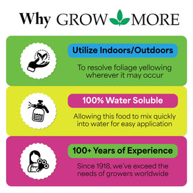 Grow More iron chelate lawn application promotes even color.
