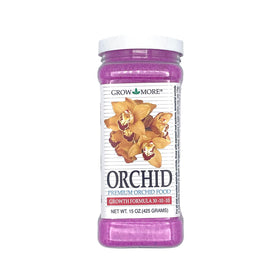 Grow More orchid fertilizer bottle poured for even feeding and growth