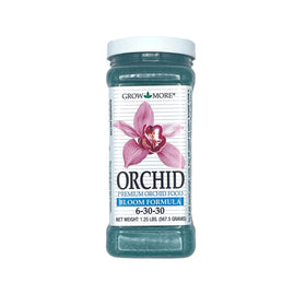 Grow More Premium Bloom Formula bottle supports steady orchid growth and vibrant blooms.