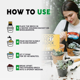 Growbycoco moisture-retentive coir helps seed starting and container gardening.