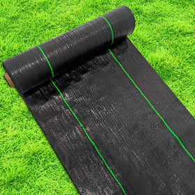 Groweco heavy-duty weed barrier fabric blocks weeds and keeps garden beds tidy.