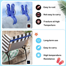 Growell blue towel bands are reusable and durable for travel