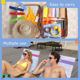 Growell towel bands used outdoors for camping and pool days