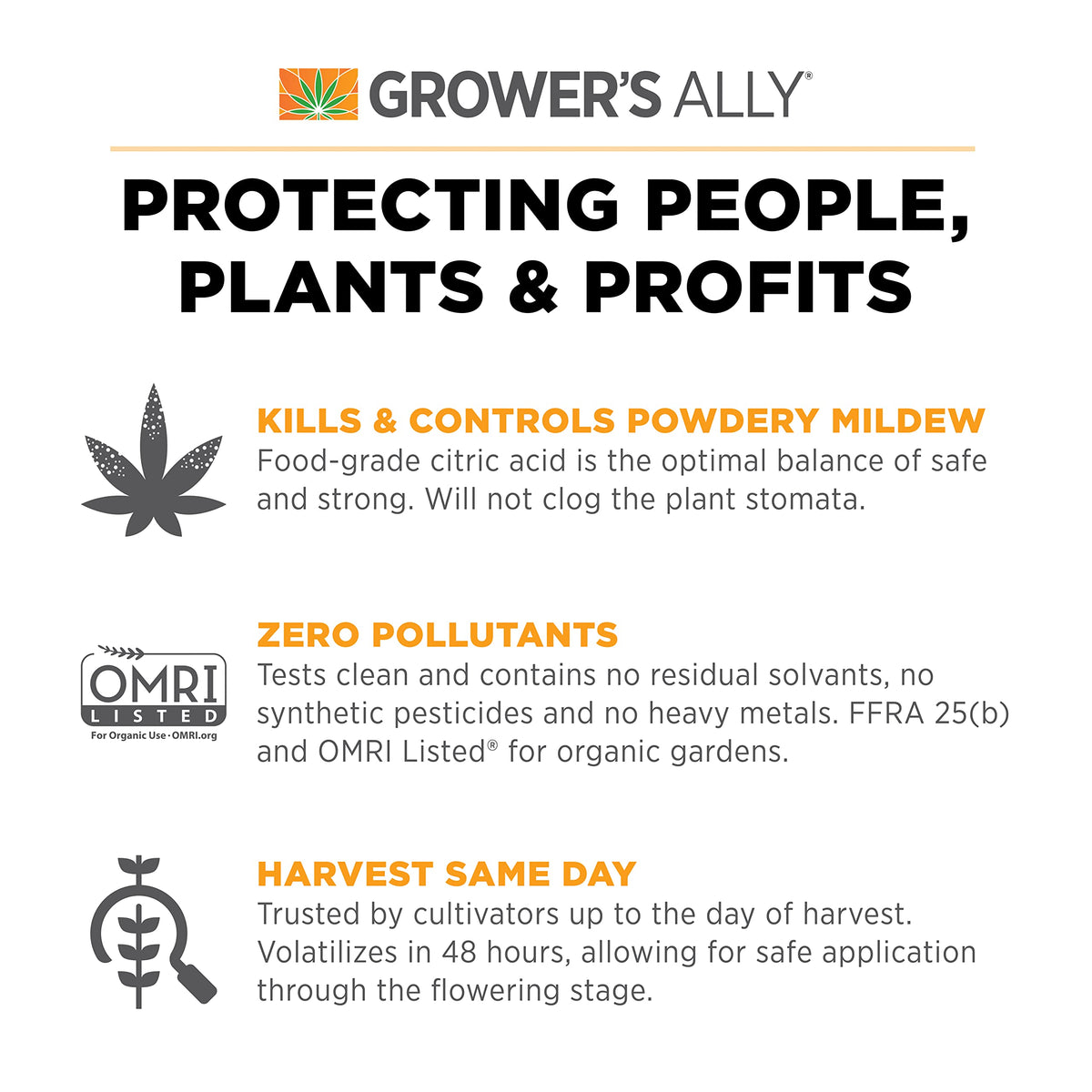 Eco-minded Grower's Ally is bee-safe and suitable for homes with kids and pets.