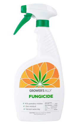 Grower's Ally Fungicide Spray bottle for powdery mildew protection.