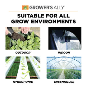 Grower's Ally Fungicide Spray leaves no residue on treated leaves.