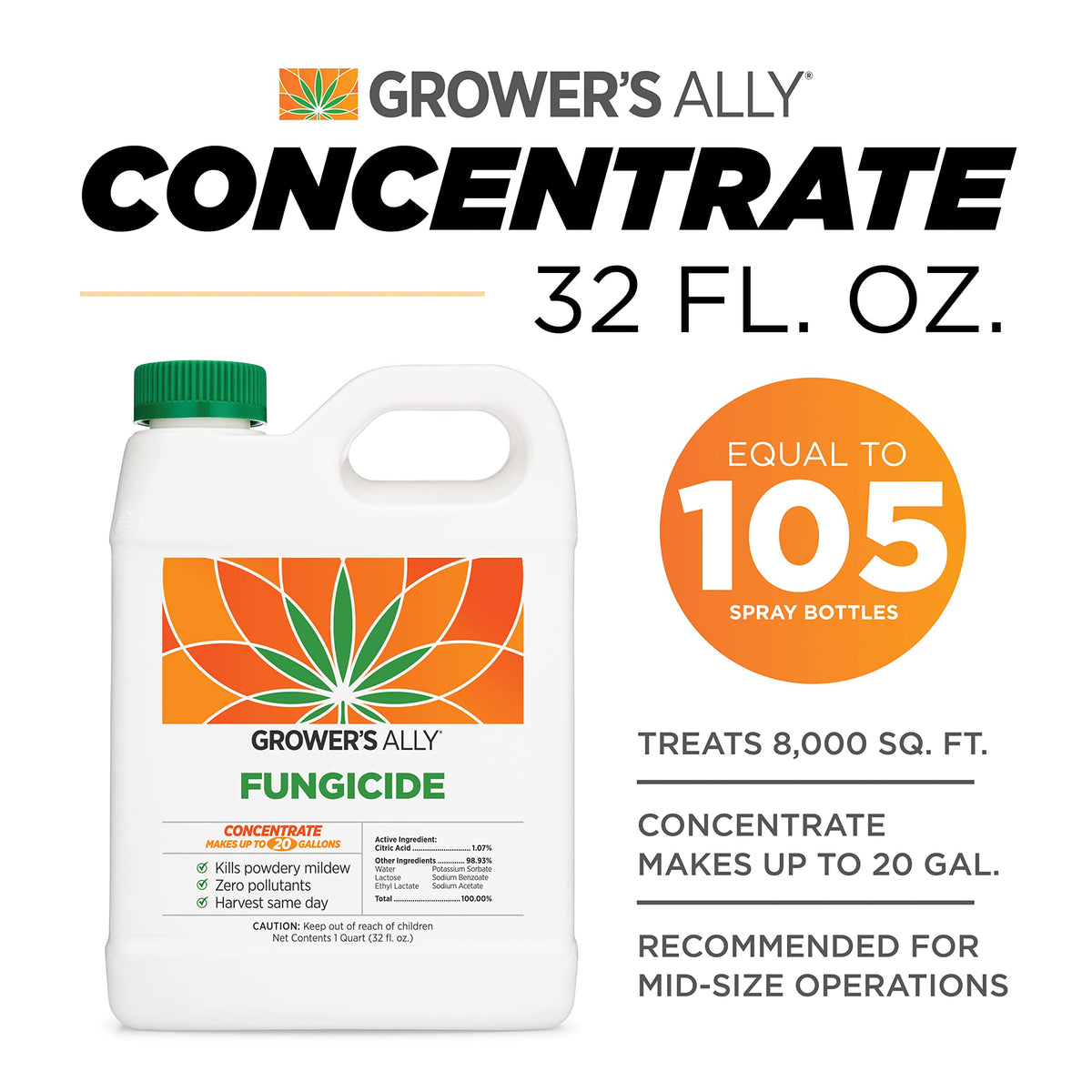 Grower's Ally OMRI Listed and FIFRA 25(b) exempt for organic gardening.