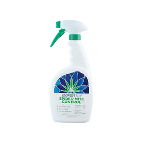 Grower's Ally Spider Mite Spray bottle front protects indoor plants naturally.