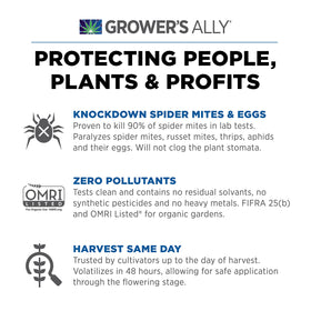 Plant-safe formula suited for environments including greenhouses and hydroponics.