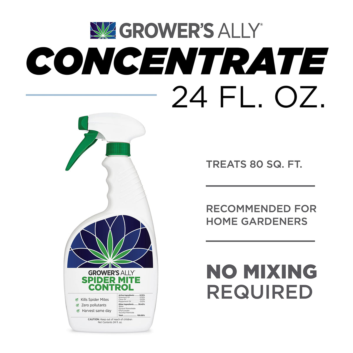 Outdoor garden use reduces mite pressure while preserving plant health.