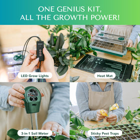 Growfriend humidity dome with adjustable airflow creates an ideal microclimate.