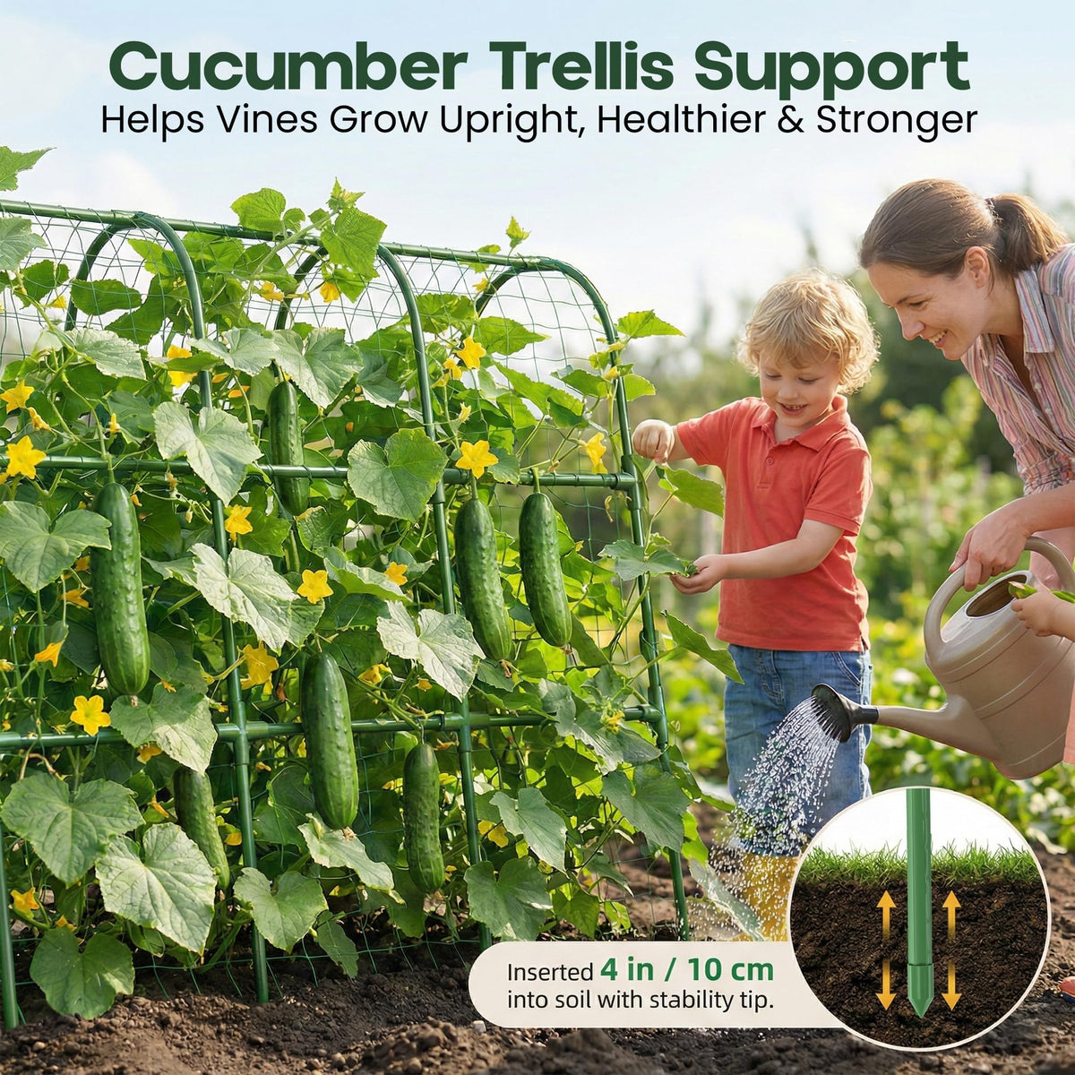 Growia rust resistant steel frame provides durable garden support