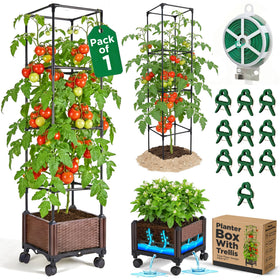 Growia self-watering tomato planter with trellis supports healthy tomato vines safely