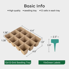 Growneer 12-cell seed starter tray organizes seedlings efficiently