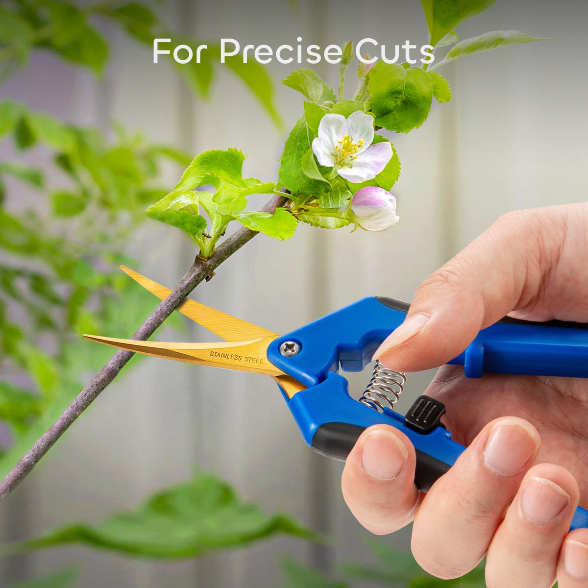 GROWNEER three-pack pruning shears with ergonomic grip for comfortable trimming
