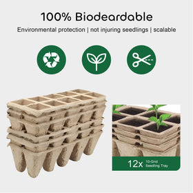GROWNEER biodegradable seedling pots ready for transplant
