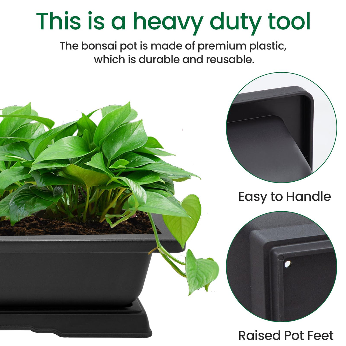 GROWNEER repotting mat provides mess-free workspace for potting and pruning.