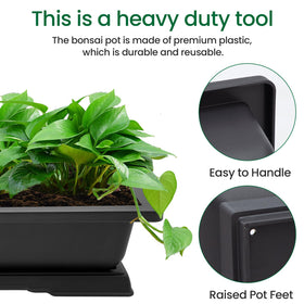 GROWNEER repotting mat provides mess-free workspace for potting and pruning.