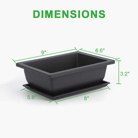 Growneer bonsai training pot with built-in drainage grid supports airflow