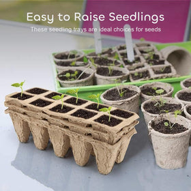 GROWNEER seedling trays easily detach into individual peat pots