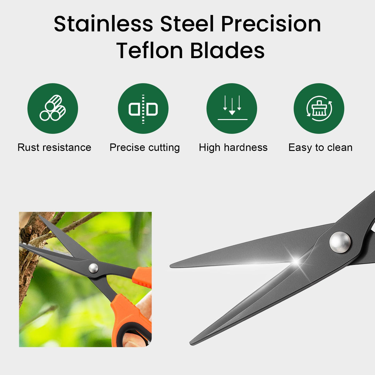 Growneer ergonomic rubber grip reduces fatigue during long pruning sessions
